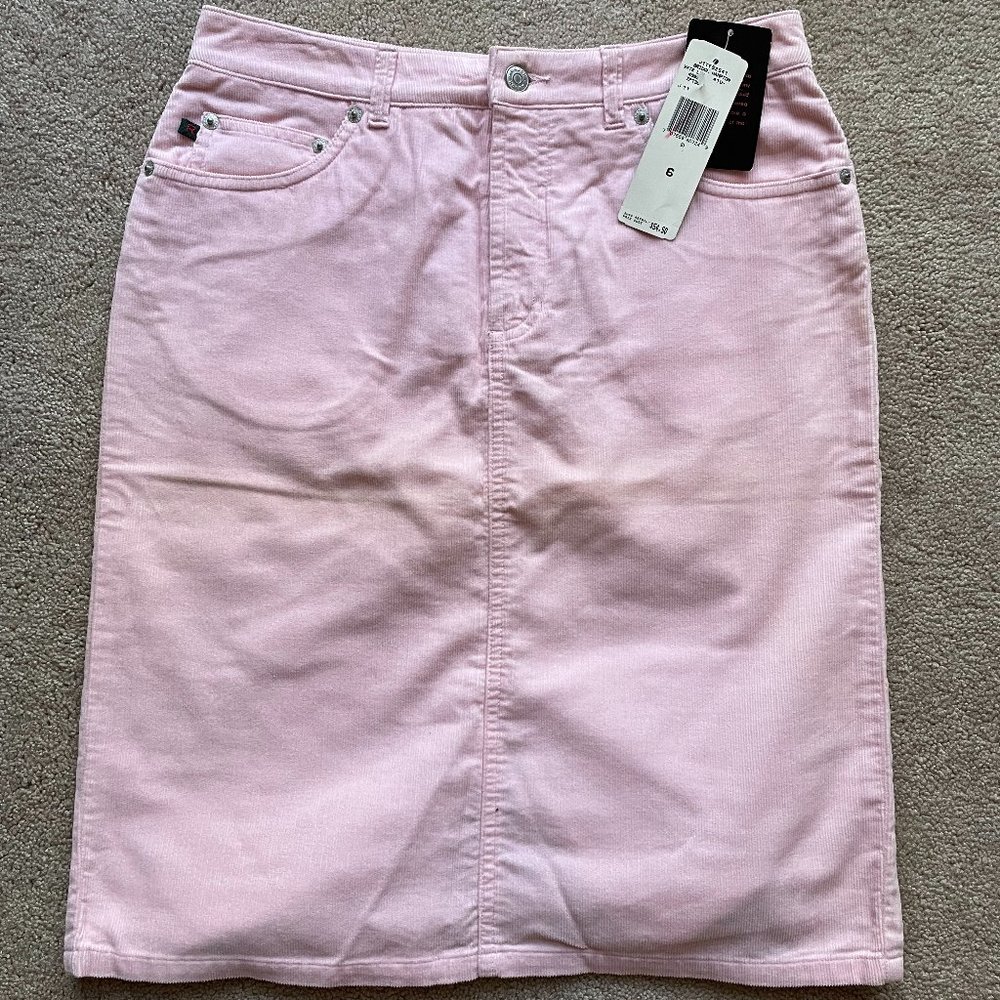 RALPH Ralph Lauren Corduroy Pencil Skirt in Light Pink